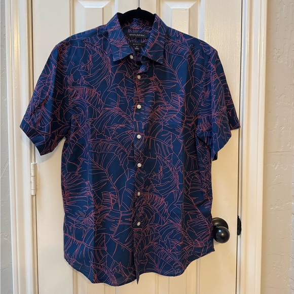 Banana Republic Other - Men’s M Banana Republic Slim Fit Short-Sleeve Button-Up Cotton Shirt, Navy
